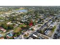 Aerial view showing the property's location in a residential neighborhood at 11300 Yellowwood Ln, Port Richey, FL 34668