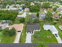 Wide aerial view showing home's placement among other houses at 2464 Keeport Dr, Spring Hill, FL 34609