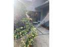 Cozy patio with a small table and chairs, overlooking a garden at 5357 Cobblestone Ct, Wesley Chapel, FL 33543