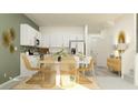 Modern kitchen with white cabinets and a kitchen island at 18011 Orange Springs Pl, Tampa, FL 33647