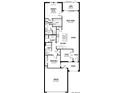 Two-bedroom, two-bath floor plan with a lanai and garage at 12318 Hearts Ease St, Venice, FL 34293