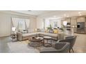 Open floorplan connecting the kitchen and living room with a comfy sectional sofa at 6856 Daintree Ct, Land O Lakes, FL 34638