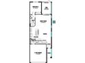 First floor plan showcasing kitchen, great room, lanai, and two-car garage at 31472 Woodland Race Loop, Wesley Chapel, FL 33545