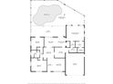 Detailed floor plan highlighting spacious living areas and pool at 11115 66Th Ter, Seminole, FL 33772