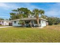 Newly remodeled light blue house with a spacious front yard and palm trees at 5901 1St Ne St, St Petersburg, FL 33703