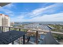 Enjoy spectacular harbor views from this condo balcony, complete with outdoor furniture at 100 1St N Ave # 1601, St Petersburg, FL 33701