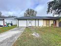 Cozy single-story home featuring an attached garage and well-manicured front lawn at 22702 Penny Loop, Land O Lakes, FL 34639