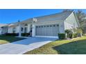 Close-up of charming single-story home with well-maintained landscaping and a two-car garage at 9336 Villa Entrada, New Port Richey, FL 34655