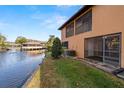 Back patio overlooking a lake at 14625 Par Club Cir, Tampa, FL 33618