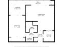 Floor plan showing a spacious layout with 1 bedroom and 1 bath at 2579 Countryside Blvd # 1105, Clearwater, FL 33761