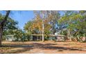 Single story home with mature trees providing shade on a sunny day at 8537 Cameo Dr, New Port Richey, FL 34654
