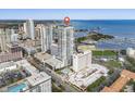 Stunning aerial view of the condo building with beautiful city and water views at 301 1St S St # 2006, St Petersburg, FL 33701