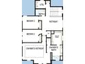 Second-floor floorplan highlights the bedrooms, bathrooms, and retreat area, offering a luxurious owner's suite at 441 42Nd Ne Ave, St Petersburg, FL 33703