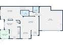 Detailed floorplan showcasing the layout of the home including the garage and screened porch at 2757 Via Cipriani # 1114A, Clearwater, FL 33764