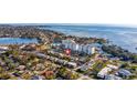 Great aerial view of the waterfront community and nearby beach at 1330 Snell Isle Ne Blvd # 4, St Petersburg, FL 33704