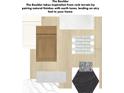 Interior design board with a curated selection of finishes, colors, and textures for a modern home at 687 Allora Ave, Nokomis, FL 34275