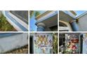This area of the home needs repairs and has suffered damage and graffiti at 1530 Davenport Dr, New Port Richey, FL 34655