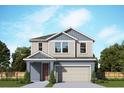 Charming two-story home with a craftsman style, enhanced curb appeal and welcoming facade at 28965 Orange Berry Dr, Wesley Chapel, FL 33543