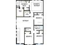 Second floor floorplan showing layout of owner's suite, bedrooms, retreat and utilities at 28965 Orange Berry Dr, Wesley Chapel, FL 33543
