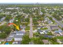 Aerial view of neighborhood showcasing home's location and proximity to the city at 5327 6Th N Ave, St Petersburg, FL 33710