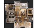 Detailed floor plan of a home showcasing the layout, dimensions, and arrangement of rooms, furniture, and common areas at 515 Bosphorous Ave, Tampa, FL 33606
