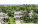 Beautiful home with a private backyard backing up to a lush forest and tree canopy at 19308 Sunset Bay Dr, Land O Lakes, FL 34638