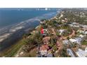 Stunning aerial view highlighting waterfront location with scenic surroundings at 2028 Blossom S Way, St Petersburg, FL 33712