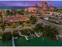 Scenic aerial view of the townhomes near the Don CeSar Hotel and the Boca Ciega Bay at 3390 W Maritana Dr # 4, St Pete Beach, FL 33706