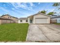 Charming single-story home featuring a well-manicured lawn and two-car garage at 6906 Summerbridge Dr, Tampa, FL 33634