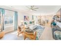Bright, airy living room featuring stylish furniture, modern decor, and plenty of natural light from large windows at 112 17Th E St, Bradenton, FL 34208