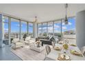 Stylish living room with floor-to-ceiling windows offering panoramic city views and designer furniture at 1208 E Kennedy Blvd # 1115, Tampa, FL 33602