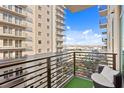 A private balcony with a partial city view offers a relaxing outdoor space at 1120 E Kennedy Blvd # 1126, Tampa, FL 33602