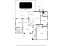 Detailed floor plan showcasing the layout of this home, including primary bedroom and screened patio at 5357 Kirkwood Ave, Spring Hill, FL 34608