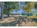 Large fenced backyard with mature trees, offering ample space for outdoor activities and relaxation at 2169 22Nd N Ave, St Petersburg, FL 33713