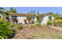 A quaint home featuring well-kept landscaping with a variety of plants and ornamental grasses at 921 39Th Ne Ave, St Petersburg, FL 33703