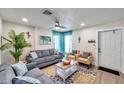 Cozy living room featuring stylish decor and comfortable seating at 2011 1St St, Indian Rocks Beach, FL 33785