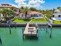 Beautiful home with a pool, dock, and well-maintained backyard near the water at 205 Harrison Ave, Belleair Beach, FL 33786