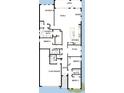 Detailed floor plan showcasing the layout of the home with four bedrooms and a three-car garage at 11842 Richmond Trl, Parrish, FL 34219