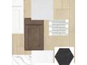 Selection of elegant interior finishes including cabinetry, countertops, and backsplash tiles at 11842 Richmond Trl, Parrish, FL 34219