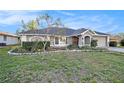 Charming single-story home featuring a well-manicured lawn and inviting curb appeal at 1559 Overland Dr, Spring Hill, FL 34608