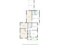 Marketing floor plan of the home with a layout that includes bedrooms, kitchen, and living areas at 3711 1St S Ave, St Petersburg, FL 33711