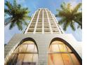 Upward view of a modern luxury high-rise building featuring private balconies and large windows at 126 4Th Ne Ave # 2201, St Petersburg, FL 33701