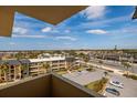 From the balcony, see this building's location, parking, and stunning views of the surrounding area at 4650 Cove Cir # 611, St Petersburg, FL 33708