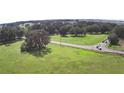 Lush green space aerial view with a peaceful country road at 32817 Leonard Rd, San Antonio, FL 33576