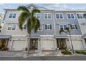 Charming townhomes featuring two-car garages, shingle siding, and well-maintained landscaping with beautiful palm trees at 6007 Anchorage Way, St Petersburg, FL 33712