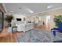 Spacious living room with a large rug, a modern console, and a seamless flow to other areas at 5010 Bayshore Blvd # 9, Tampa, FL 33611