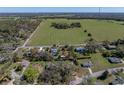 A lovely home with a screened pool, set against a backdrop of green fields under a clear blue sky at 10925 Fort King Rd, Dade City, FL 33525