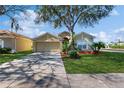 Charming single-story home featuring a well-manicured lawn and mature landscaping at 18822 Quarry Badger Rd, Land O Lakes, FL 34638