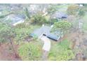 Birds-eye view of a charming home in a lush, wooded neighborhood at 20004 Harvie Ln, Lutz, FL 33558
