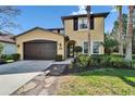 Charming two-story home with a well-maintained lawn and landscaping with beautiful palm trees at 8005 Cypress Crossing Ct, Tampa, FL 33647